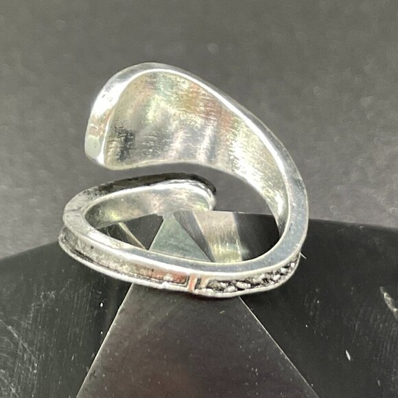 Boho Rocker Skull and Rose Adjustable Spoon Ring #1350 - Picture 9 of 9